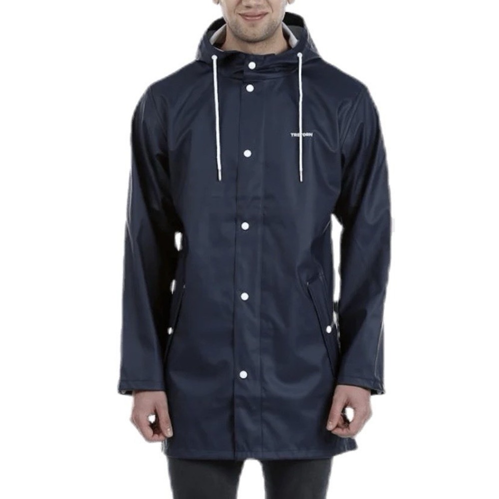 TRETORN Wings RainJacket Unisex sz Large Blue Hooded Waterproof Gorpcore 475563